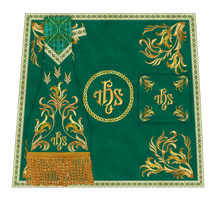Mass Set Vestment with Embroidered Motif