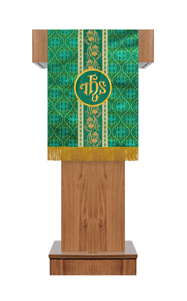 Pulpit/Lectern with Grapes Embroidered Trims and Motif