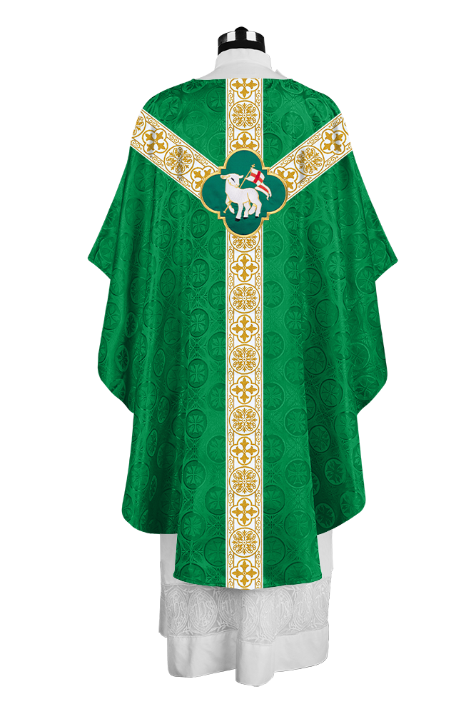 Gothic Chasuble with Woven Braided Orphrey Detailing