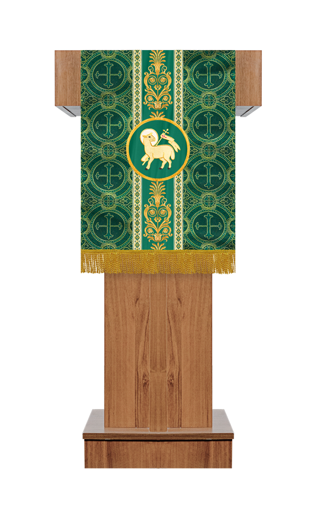 Pulpit/Lectern with Litugical Motif and Embroidery trims