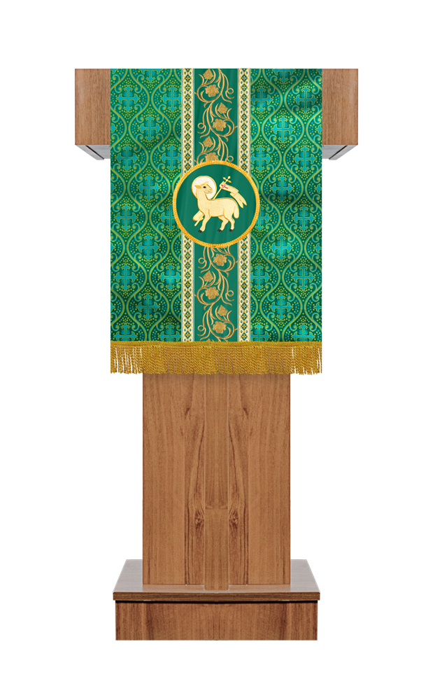 Pulpit/Lectern with Grapes Embroidered Trims and Motif