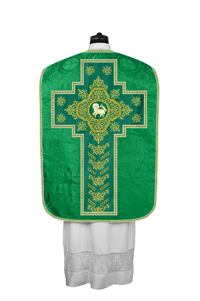 Traditional Fiddleback Vestments with Motifs and Trims