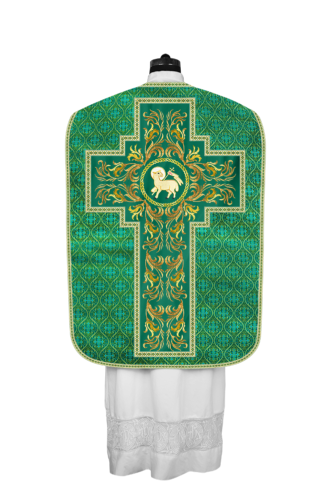Roman Chasuble Vestment  with Woven Braids and Trims