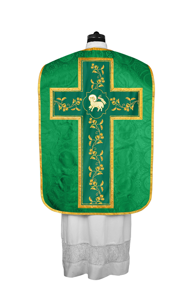 Elegant Roman chasuble vestment - Floral collection