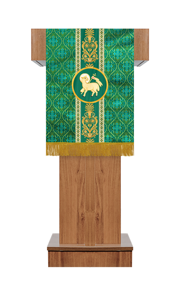 Pulpit/Lectern with Litugical Motif and Embroidery trims