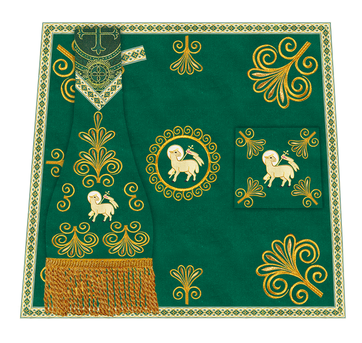 Ornate Embroidery Mass Set with Motif
