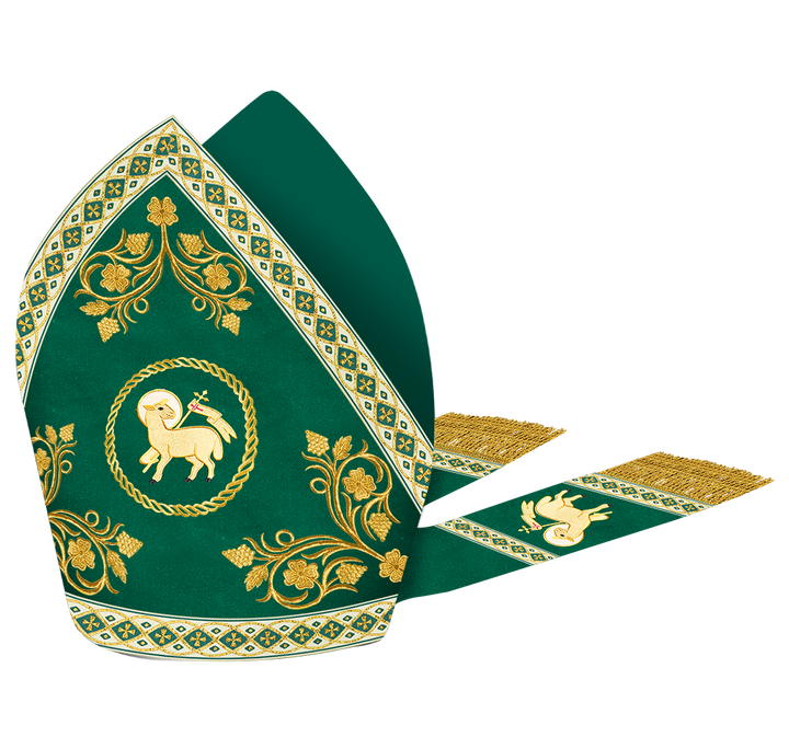 Mitre with Grapes Embroidery and Trims