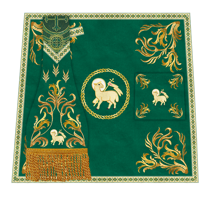 Mass Set Vestment with Embroidered Motif