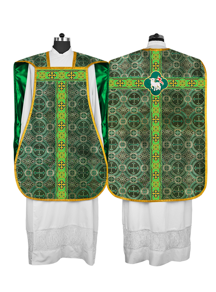 Roman Fiddleback with Woven Braided Trims