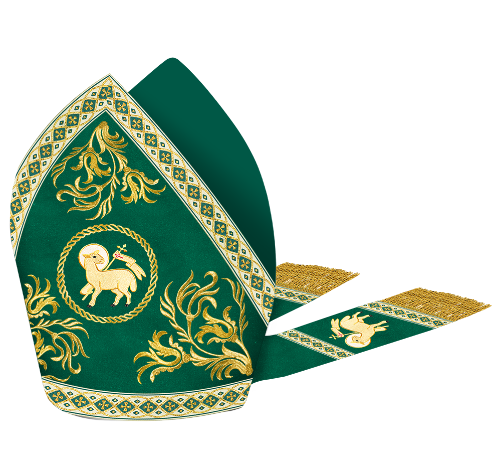 Roman Mitre with Liturgical Motif and Trims