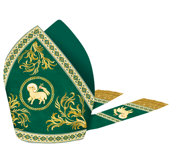 Roman Mitre with Liturgical Motif and Trims