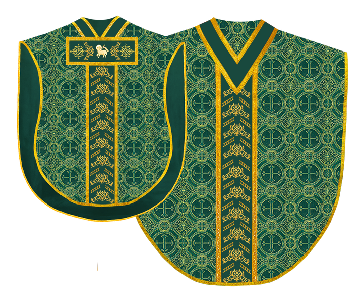 BORROMEAN CHASUBLE WITH ADORNED TRIMS