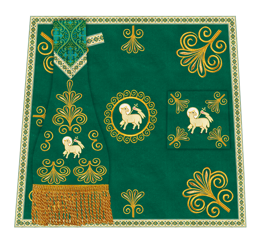 Ornate Embroidery Mass Set with Motif