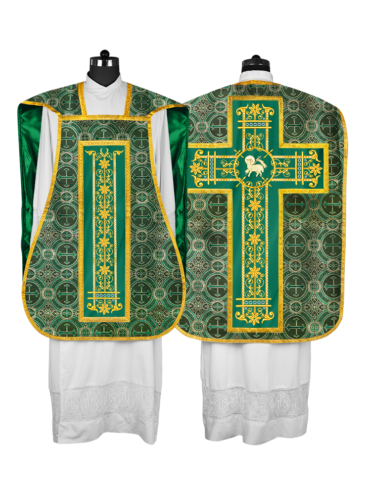 Roman embroidered chasuble vestment - Contemporary collection