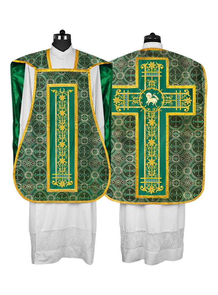 Roman embroidered chasuble vestment - Contemporary collection