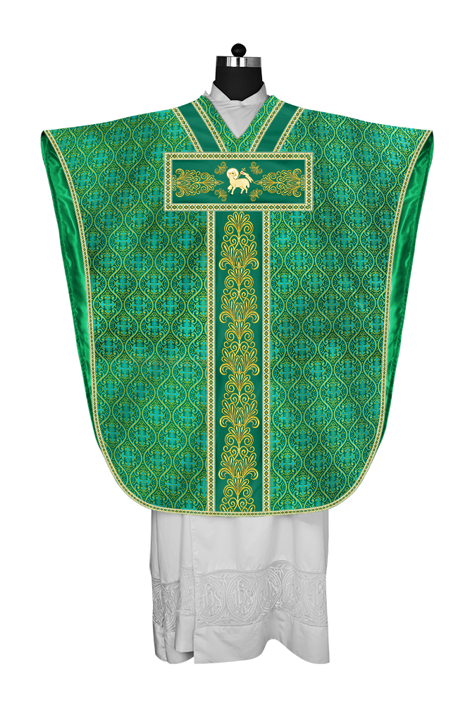 SPIRITUAL BORROMEAN CHASUBLE WITH Y TYPE ORPHREY AND TRIMS