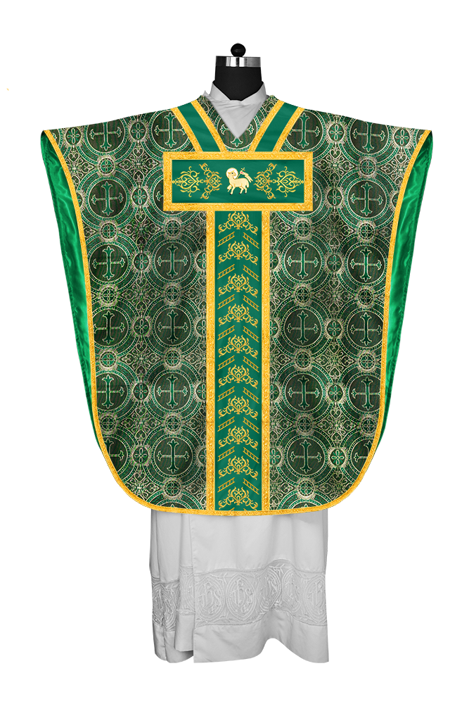 BORROMEAN CHASUBLE WITH ADORNED TRIMS