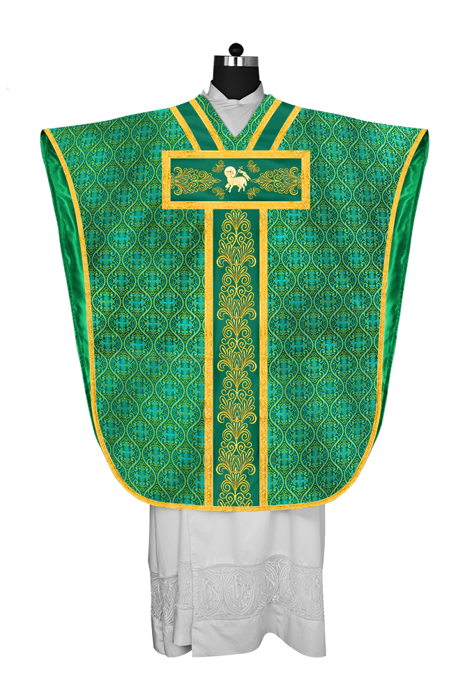 BORROMEAN CHASUBLE WITH EMBROIDERED LACE