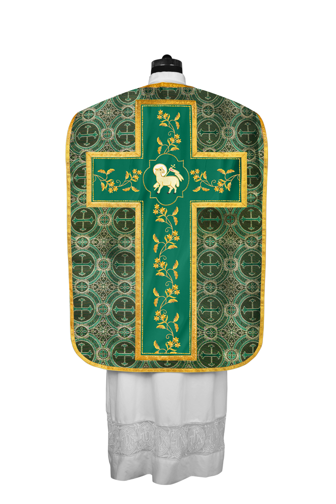 Elegant Roman chasuble vestment - Floral collection