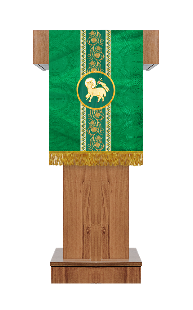 Pulpit/Lectern with Grapes Embroidered Trims and Motif