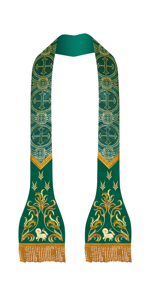 Lustrous Roman Stole Vestments - Cathedral collection