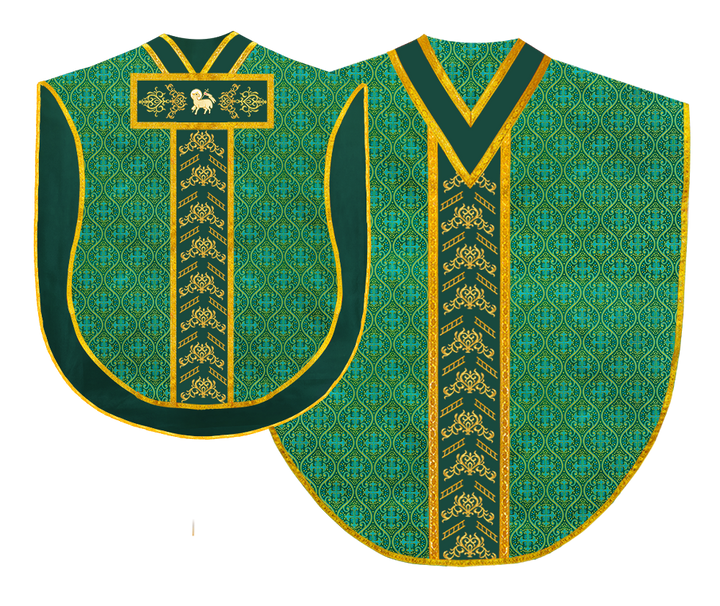 BORROMEAN CHASUBLE WITH ADORNED TRIMS