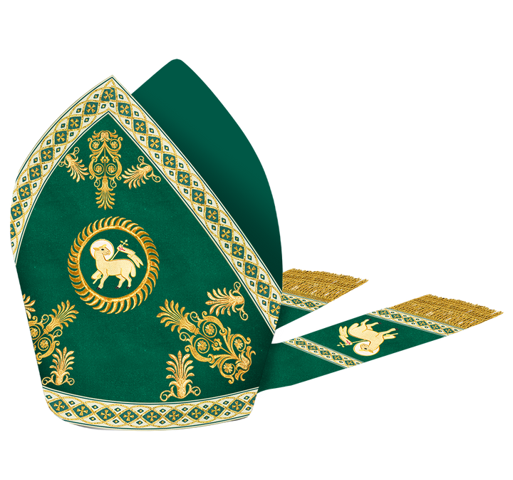 Catholic Mitre with Embroidery and Trims