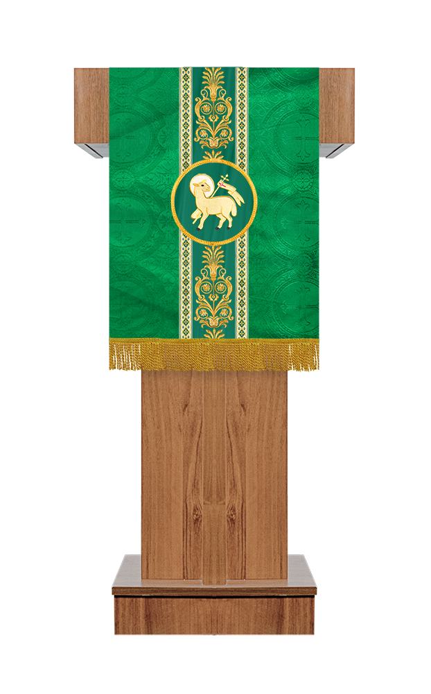 Pulpit/Lectern with Litugical Motif and Embroidery trims