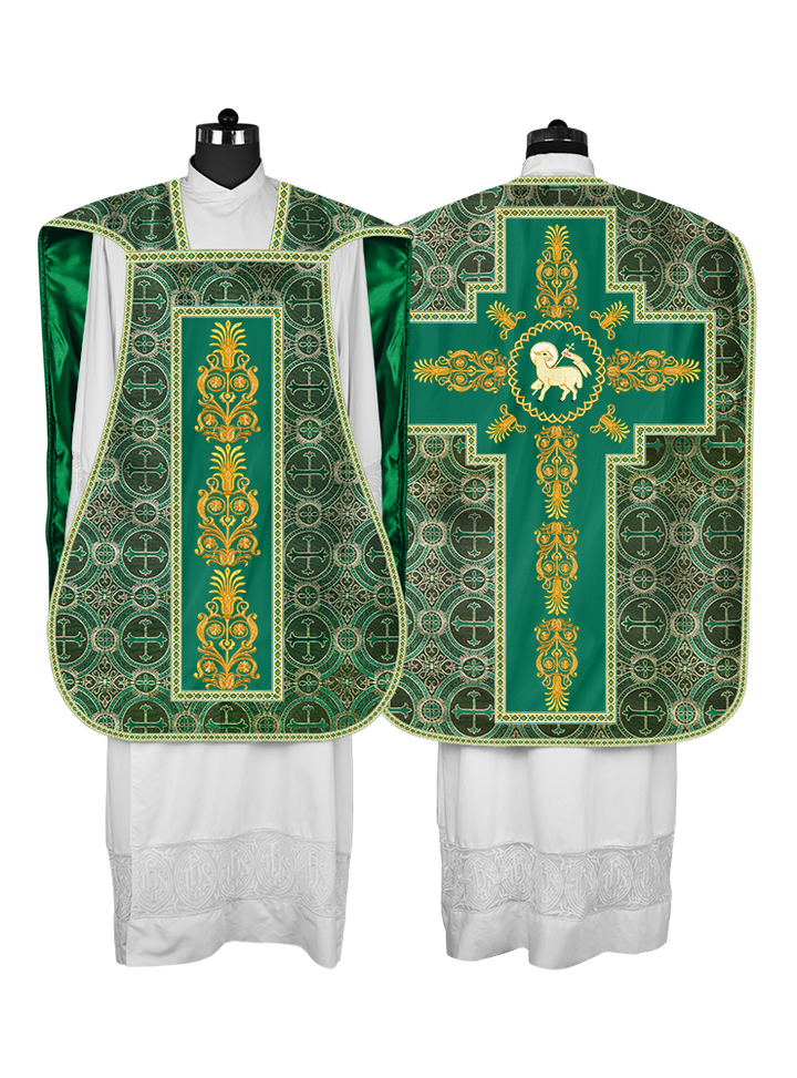 Roman Chasuble Vestments Adorned with Trims