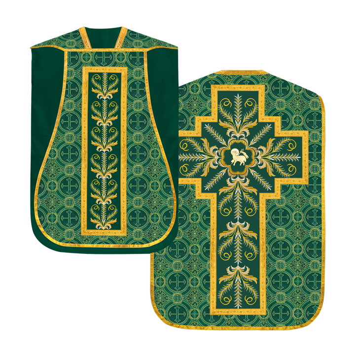 Chasuble Roman Fiddleback Vestment - Sanctus Collection