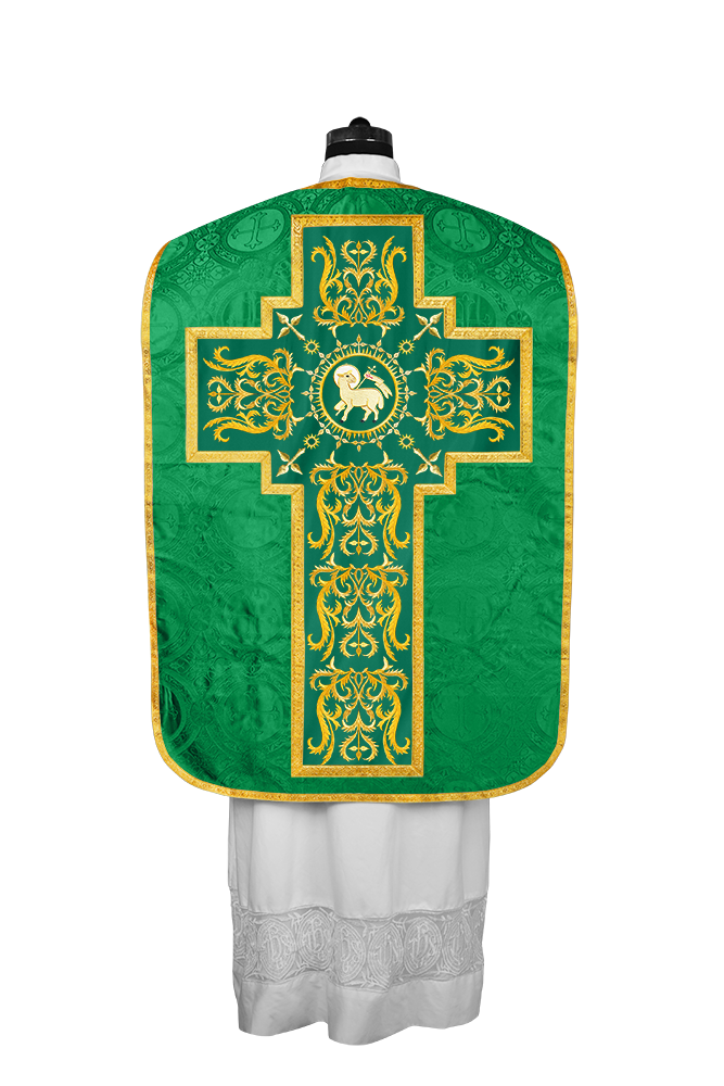 Fiddleback vestment with golden orphrey - Spiritus Collection