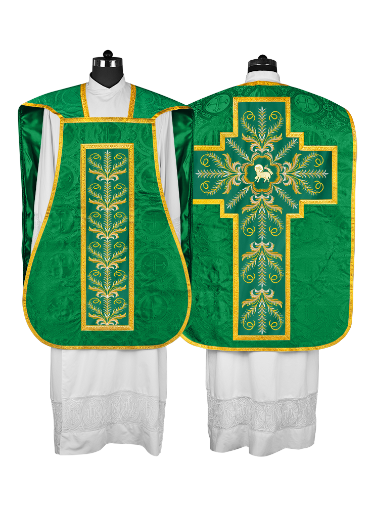 Chasuble Roman Fiddleback Vestment - Sanctus Collection