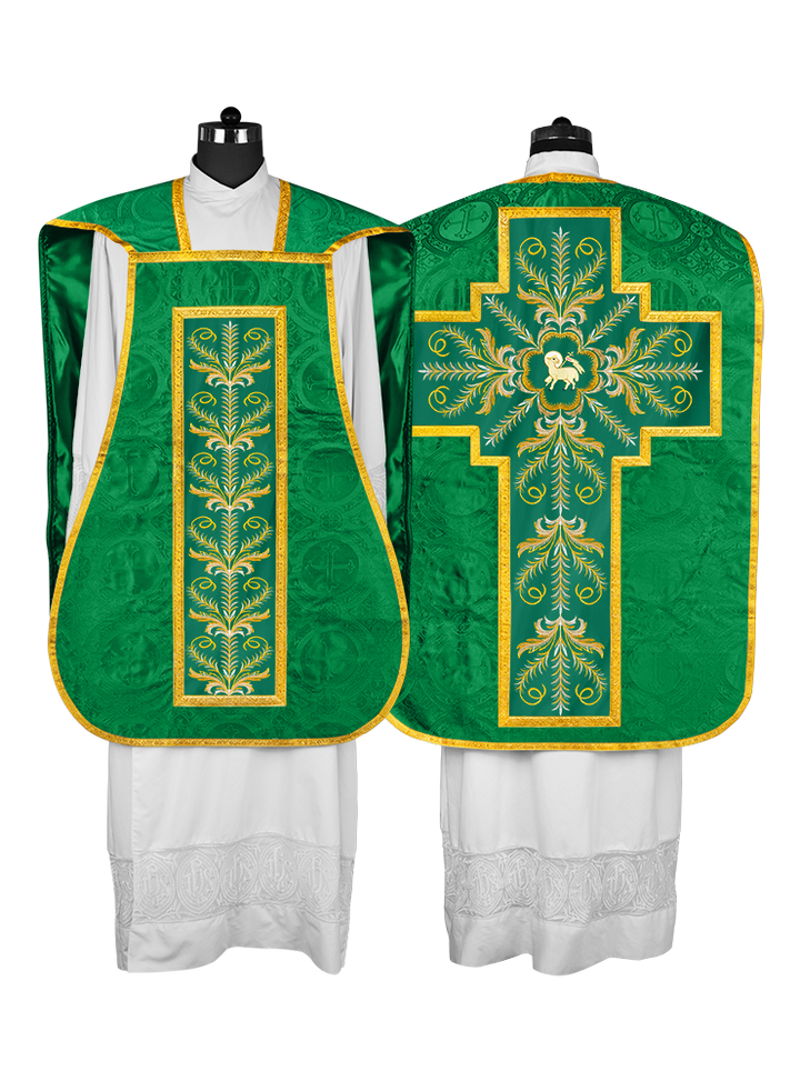 Chasuble Roman Fiddleback Vestment - Sanctus Collection
