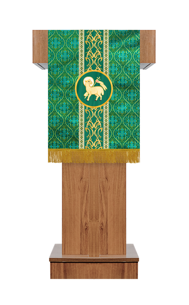 Pulpit/Lectern with Embroidery Motif and Orphrey