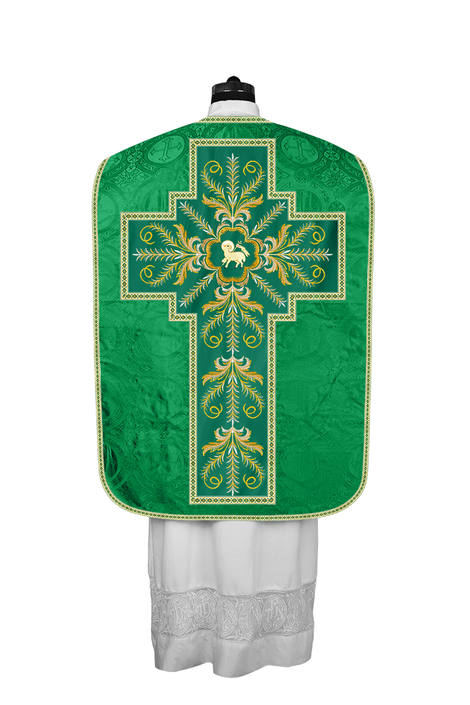 Roman Chasuble Vestment with Detailed Orphrey