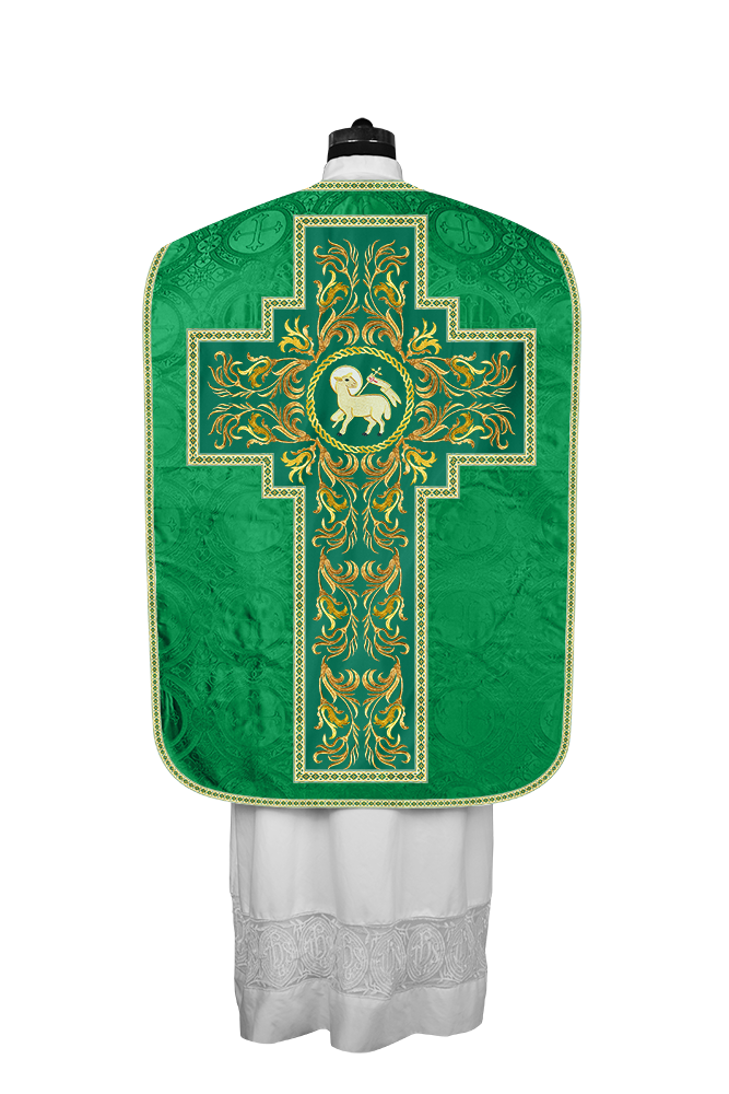 Roman Chasuble Vestment  with Woven Braids and Trims