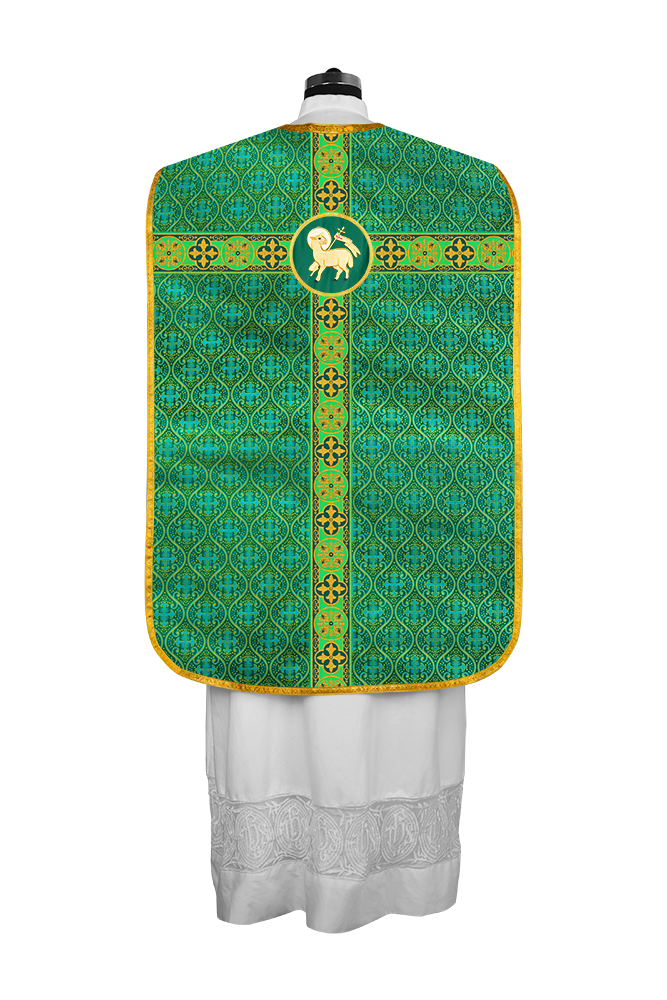 Roman Fiddleback Vestment with Motifs and Braided Trims