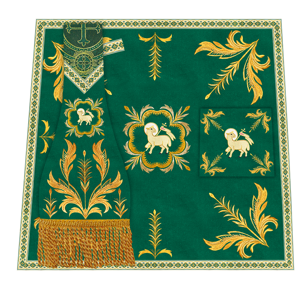 Mass Set Vestment with Embroidery Trims