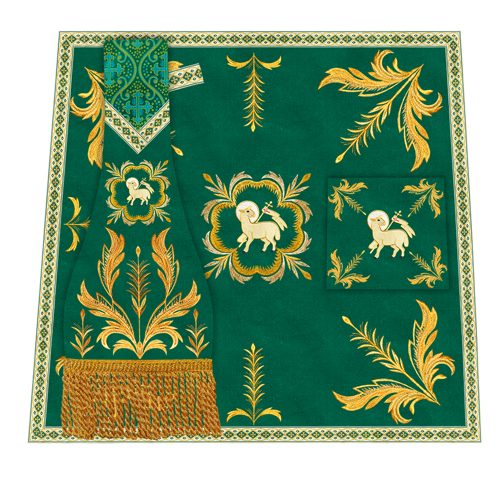 Mass Set Vestment with Embroidery Trims