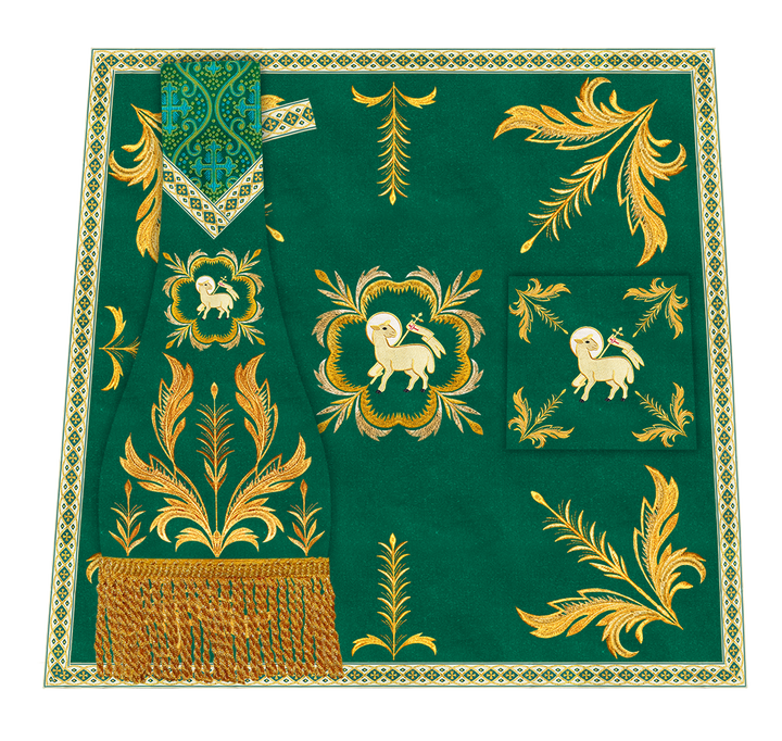 Mass Set Vestment with Embroidery Trims