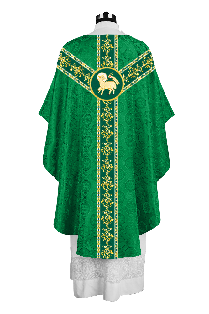 Ornate Gothic Chasuble with Y-type Embroidered Orphrey