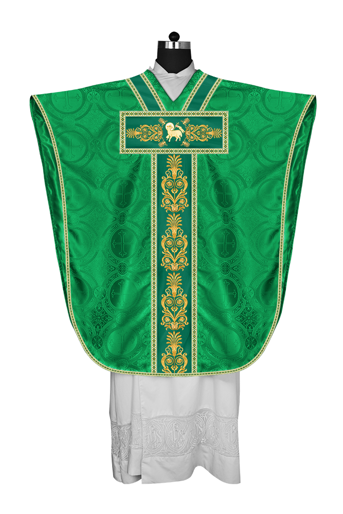 BORROMEAN CHASUBLE VESTMENT WITH DETAILED BRAIDS AND TRIMS