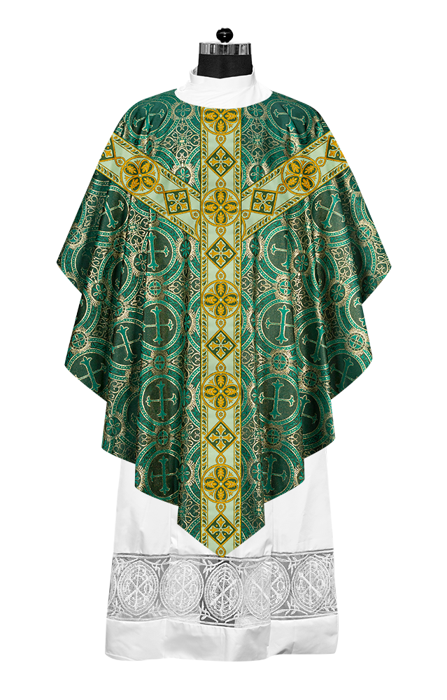 Pugin Style Chasuble with Embroidered Orphrey
