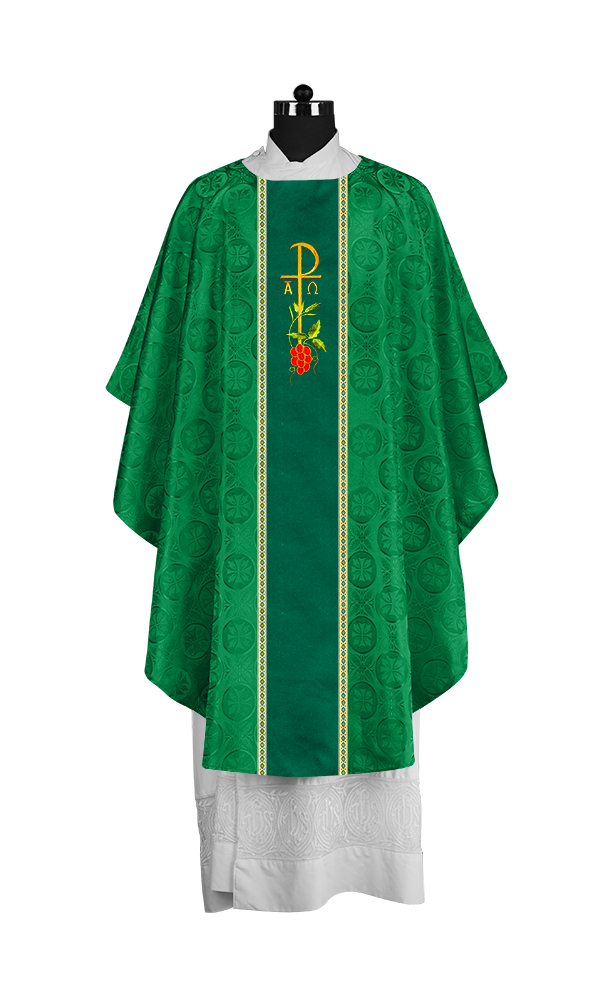 Premium Gothic Chasuble Adorned with Embroidered Motif