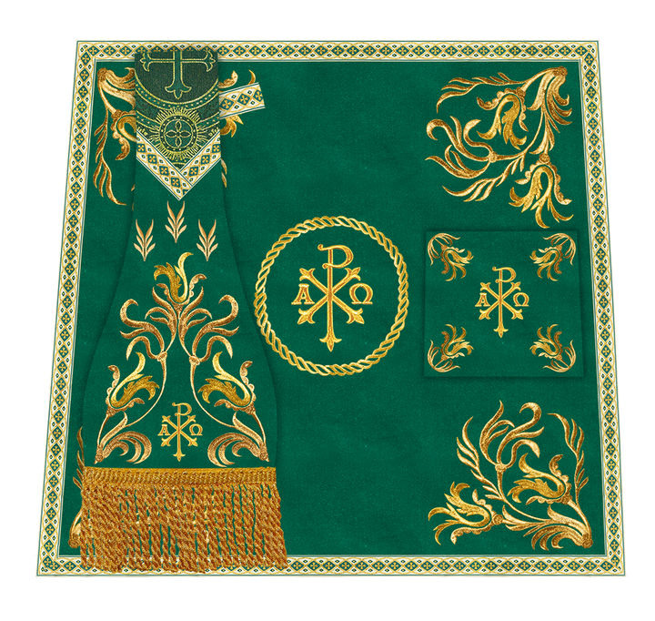 Mass Set Vestment with Embroidered Motif