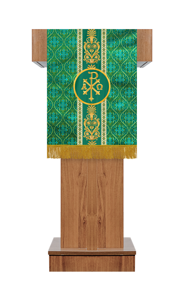 Pulpit/Lectern with Litugical Motif and Embroidery trims