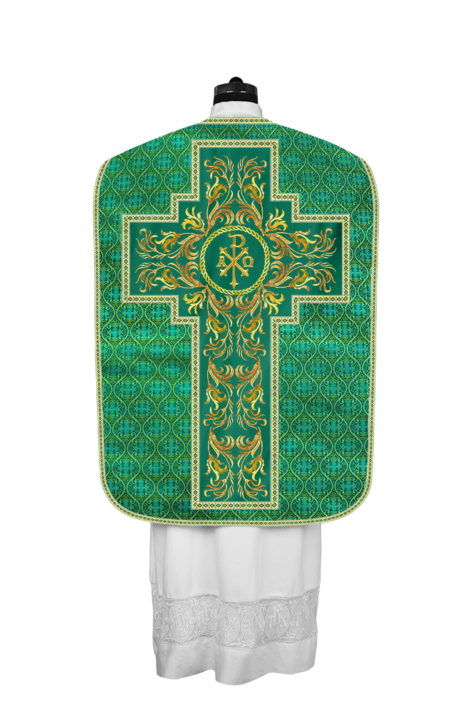 Roman Chasuble Vestment  with Woven Braids and Trims