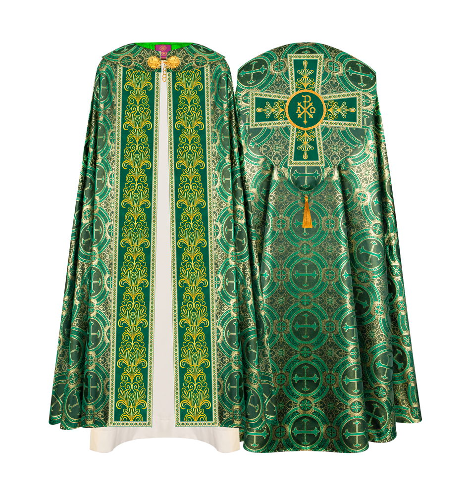 Gothic Cope vestments with Spiritual Motifs and Trims