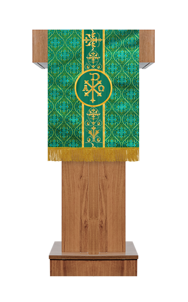 PULPIT/LECTERN WITH EMBROIDERED TRIM