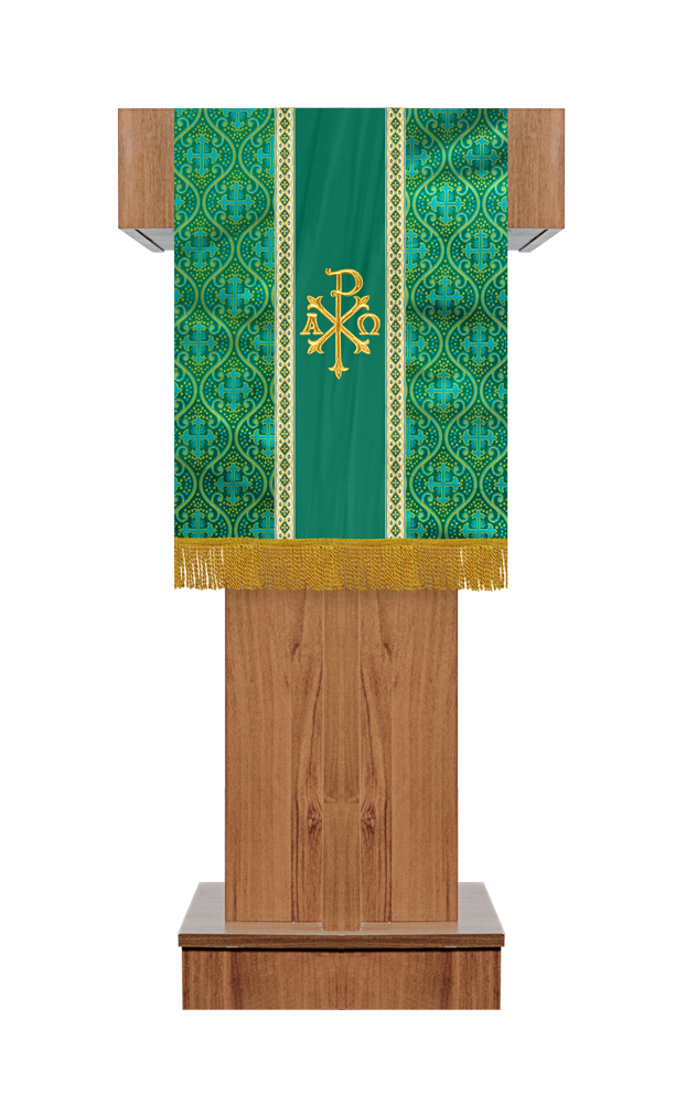 Pulpit/Lectern with Spiritual Motif and Trims